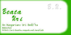 beata uri business card